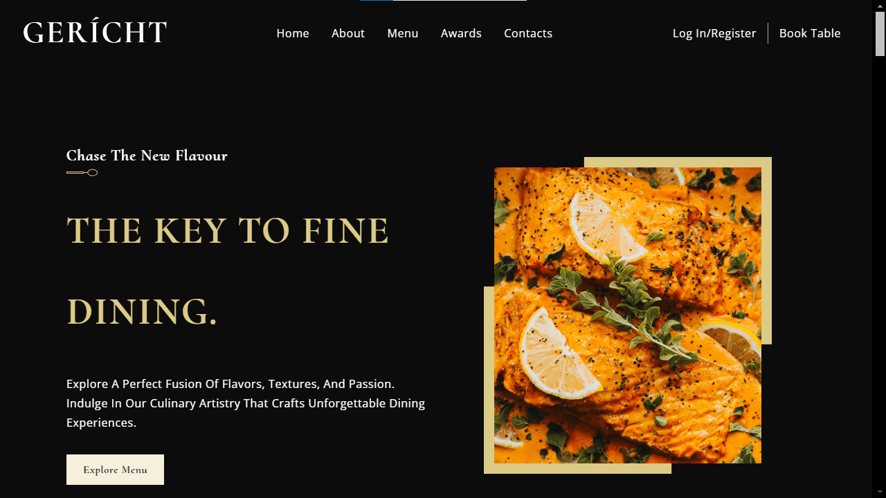 Restaurant Landing Page